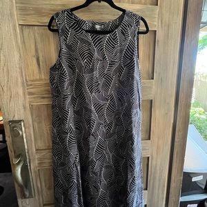 J Jill cotton black and white dress L